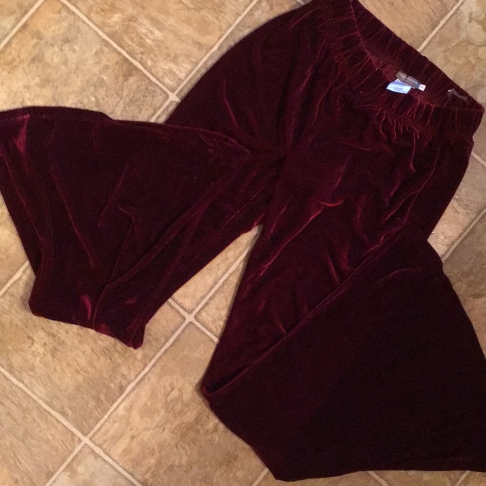 Velvet wrap pant